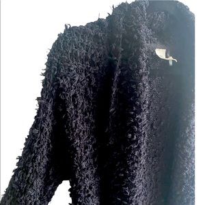 ANTHROPOLIGIE X AKEMI + KIM: Black boucle cardigan sweater